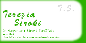 terezia siroki business card